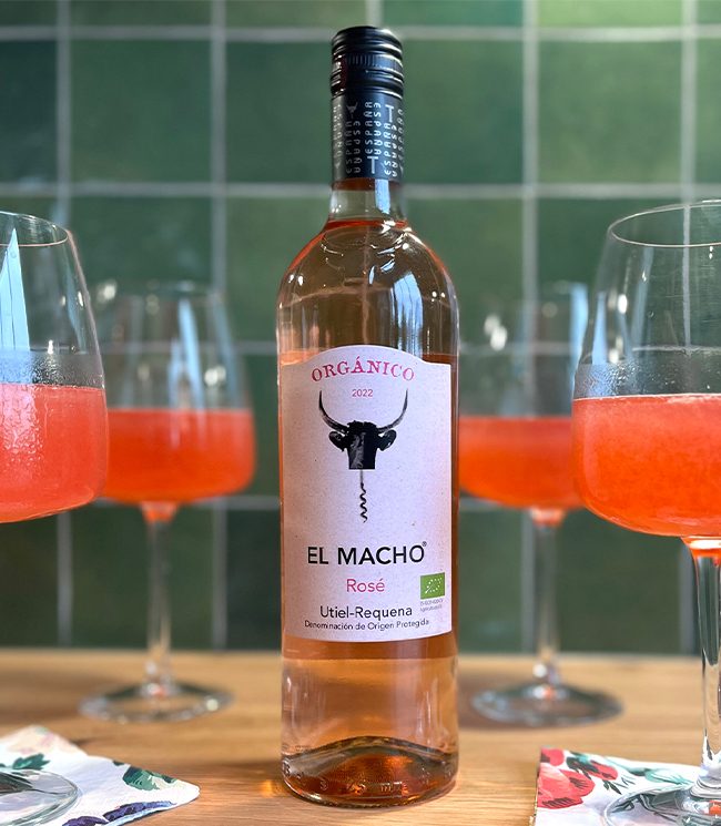 Cocktail Frozé élaboré avec le vin rosé El Macho